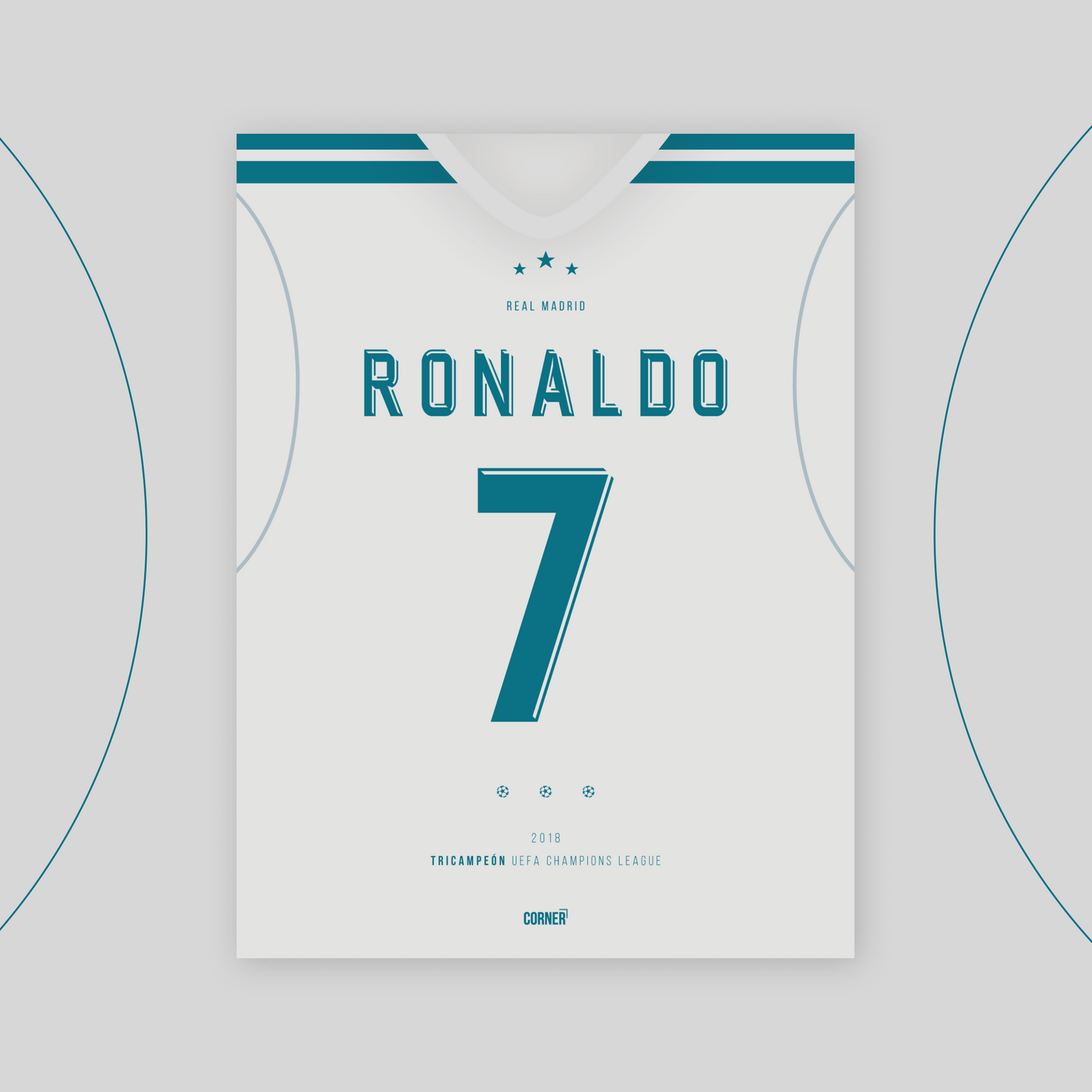 Cuadro camiseta Cristiano Ronaldo Real Madrid