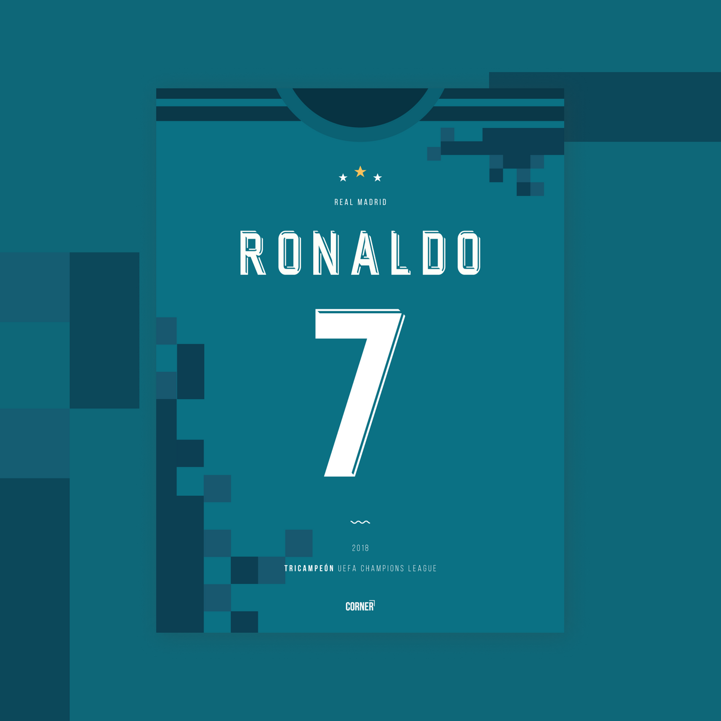 Cuadro camiseta Cristiano Ronaldo Real Madrid