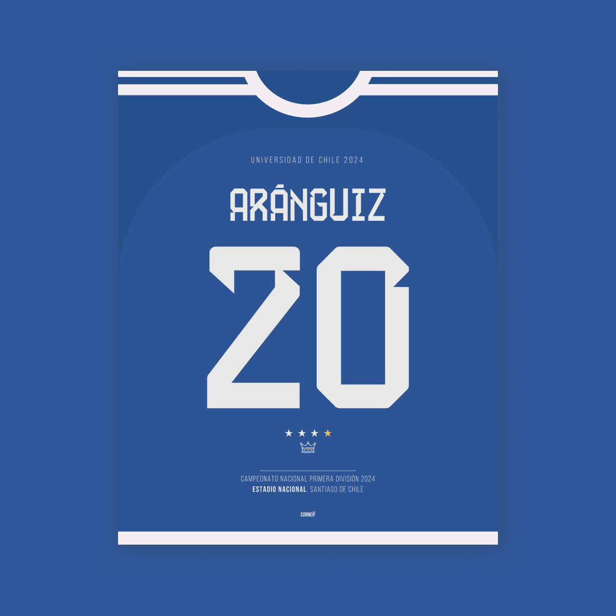 Cuadro camiseta Aránguiz Universidad de Chile 2024