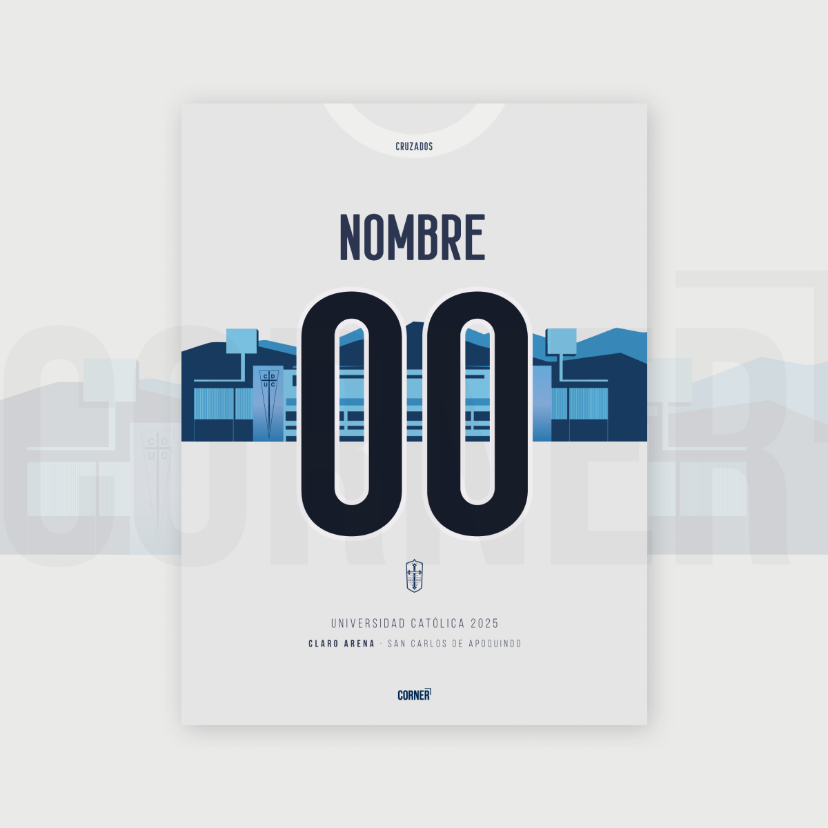 Cuadro personalizado camiseta Universidad Católica Claro Arena