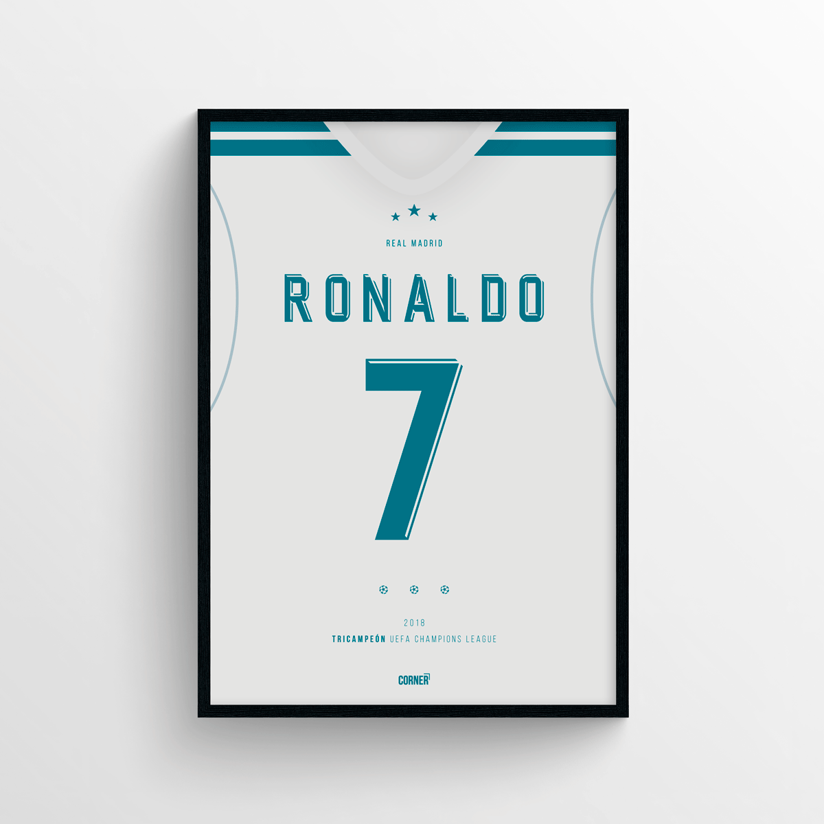 Cuadro camiseta Cristiano Ronaldo Real Madrid