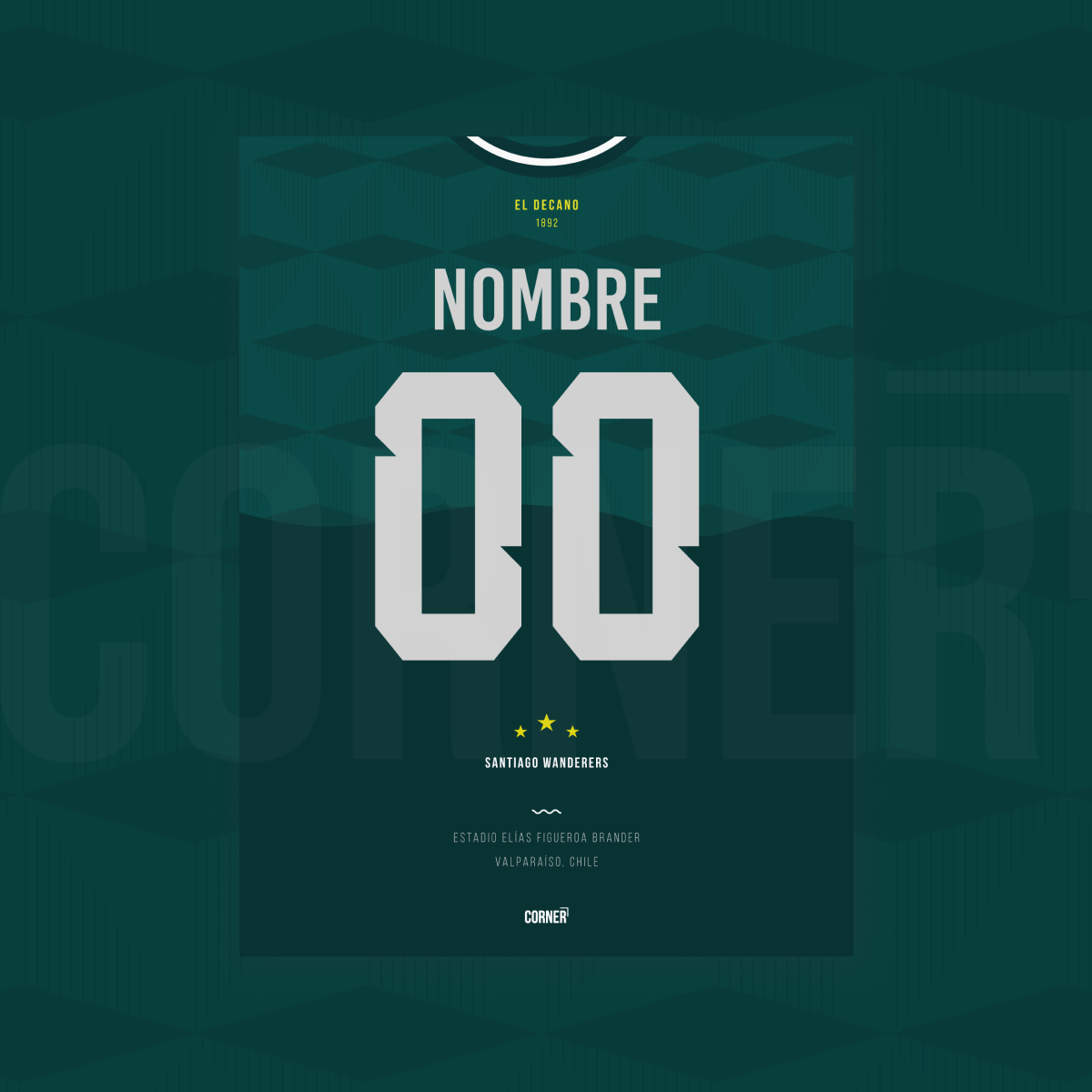 Cuadro personalizado camiseta Santiago Wanderers