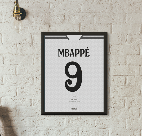 Cuadro camiseta Mbappé Real Madrid 2024/2025
