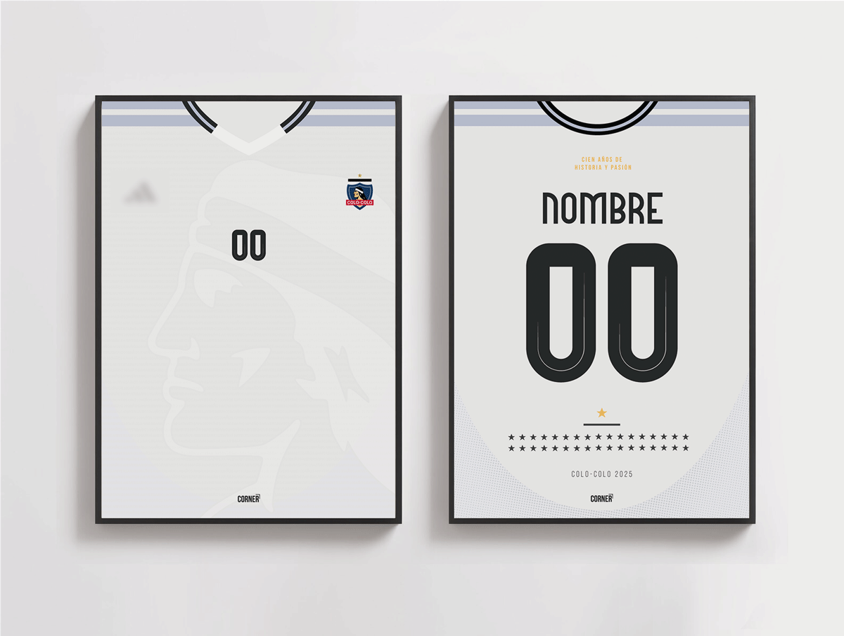 Cuadro personalizado camiseta Colo-Colo 2025