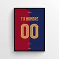 Cuadro personalizado camiseta Barcelona