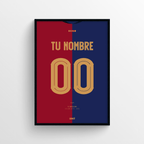Cuadro personalizado camiseta Barcelona