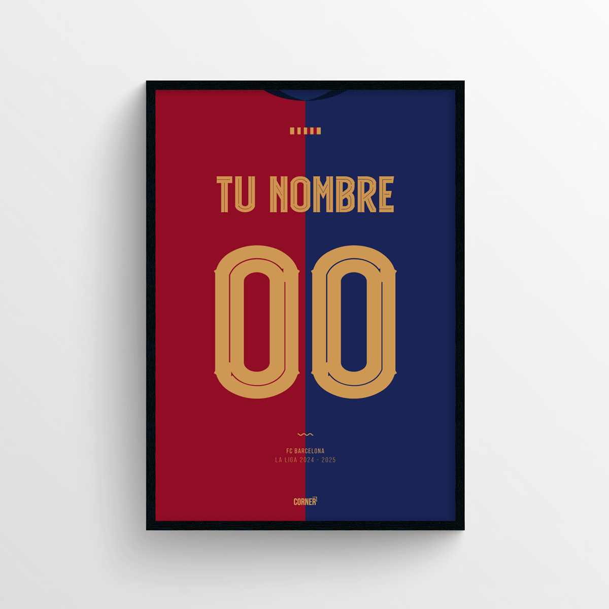 Cuadro personalizado camiseta Barcelona