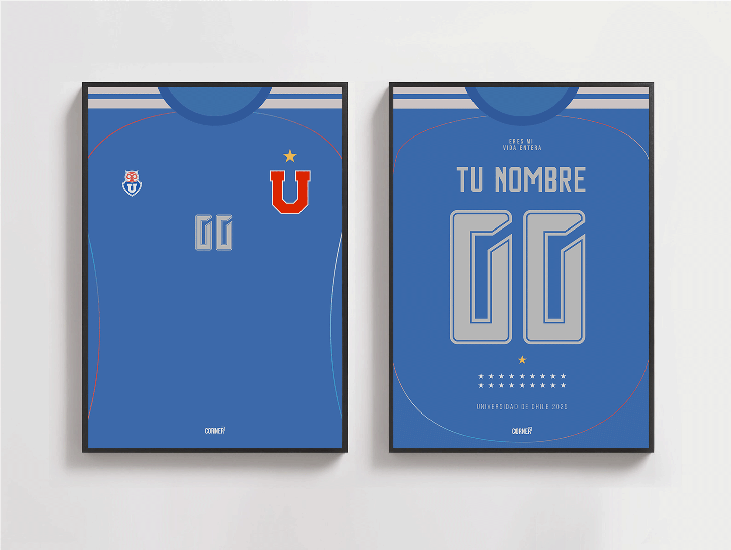 Cuadro personalizado camiseta Universidad de Chile 2025
