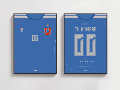 Cuadro personalizado camiseta Universidad de Chile 2025