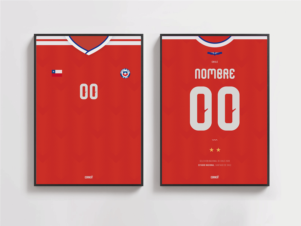Cuadro personalizado camiseta Chile 2026