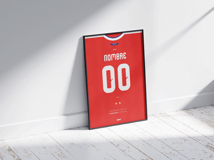 Cuadro personalizado camiseta Chile 2026