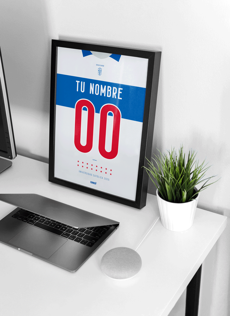 Cuadro personalizado camiseta Universidad Católica 2025