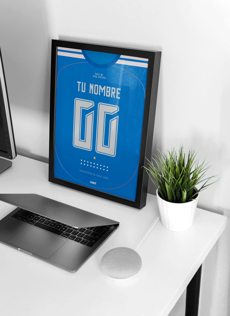 Cuadro personalizado camiseta Universidad de Chile 2025