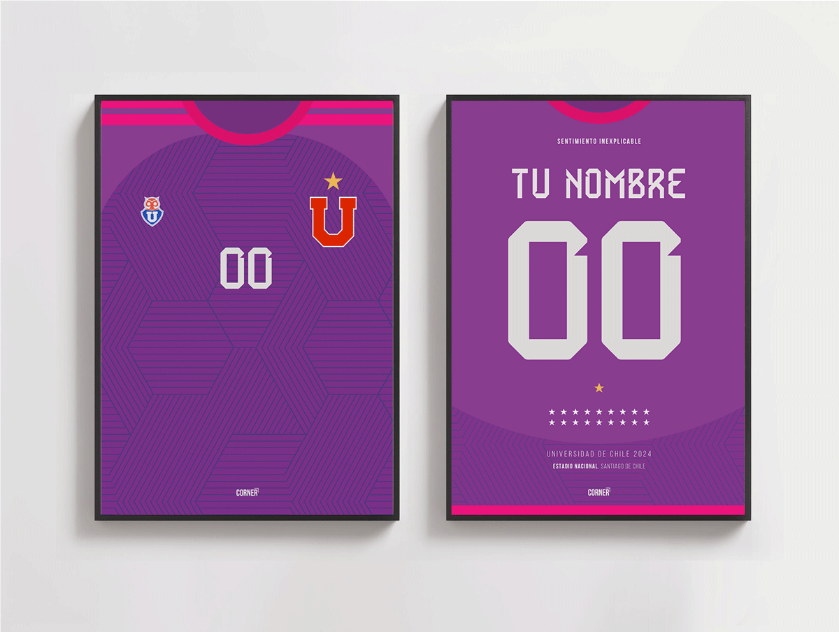 Cuadro camiseta personalizada Universidad de Chile 2024