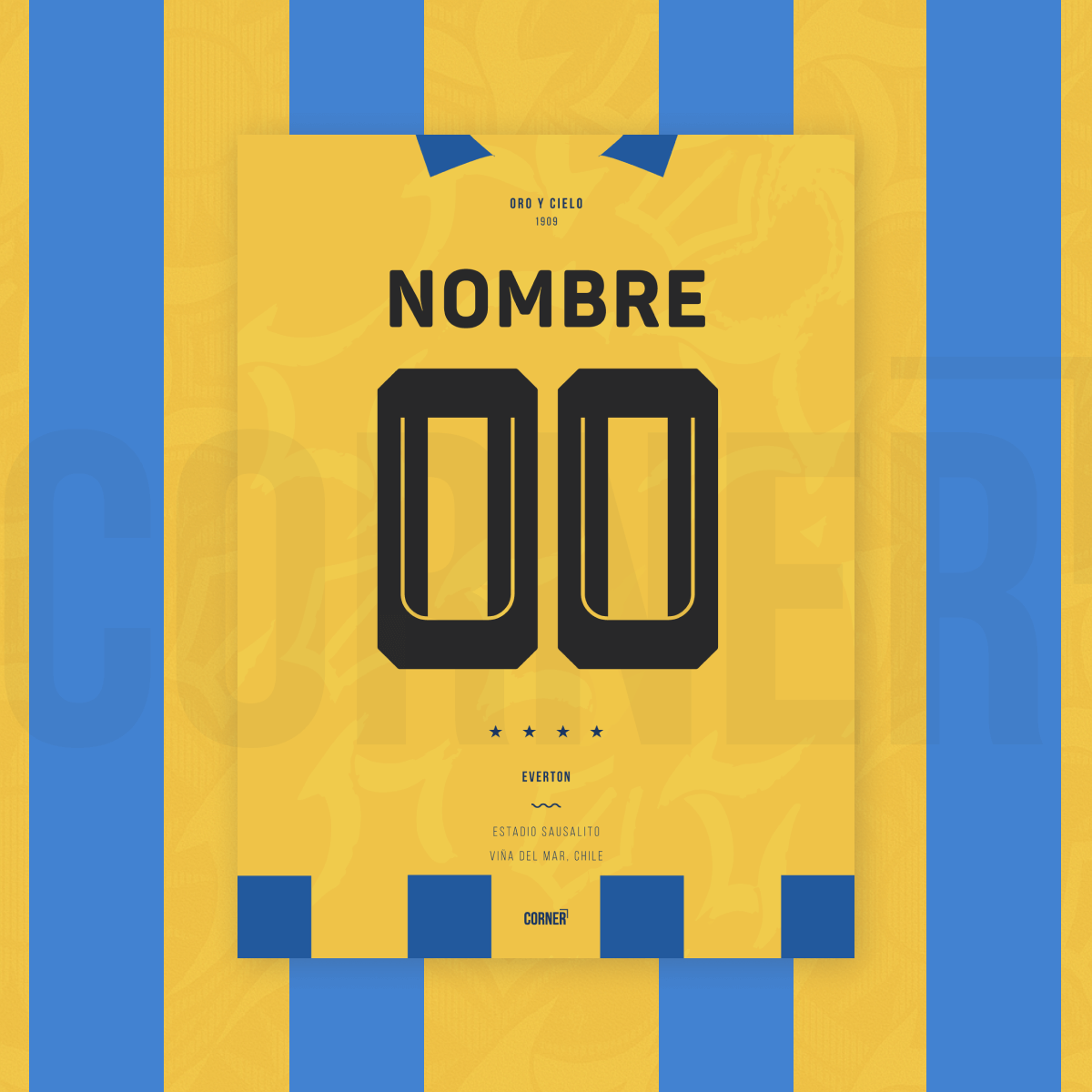 Cuadro personalizado camiseta Everton de Viña del Mar