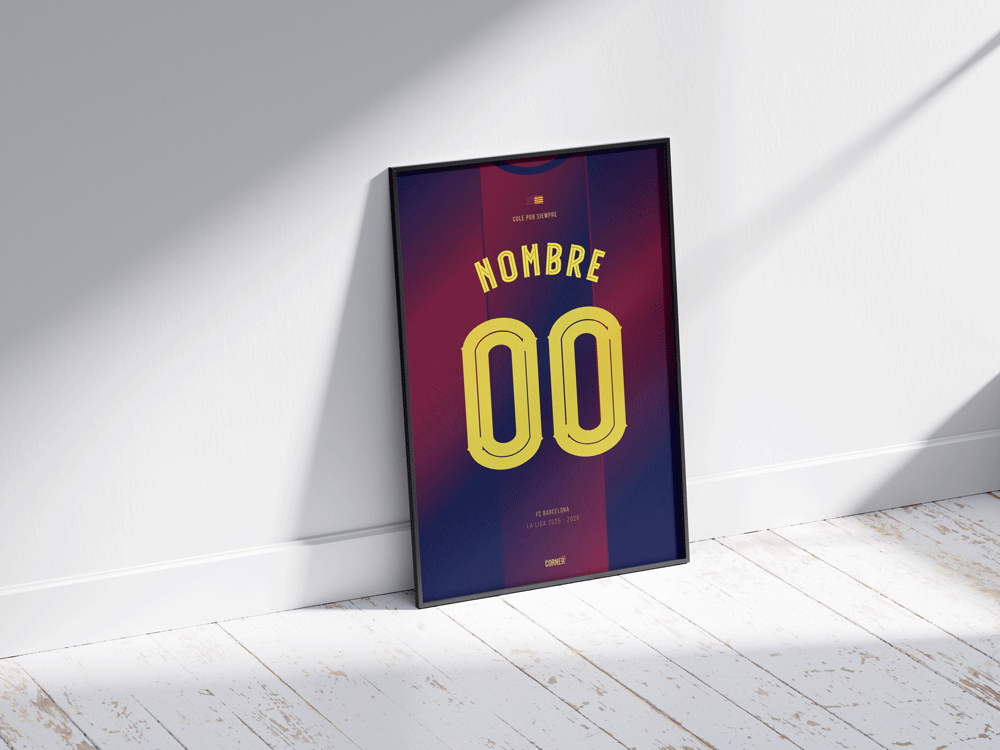 Cuadro personalizado camiseta Barcelona 2026