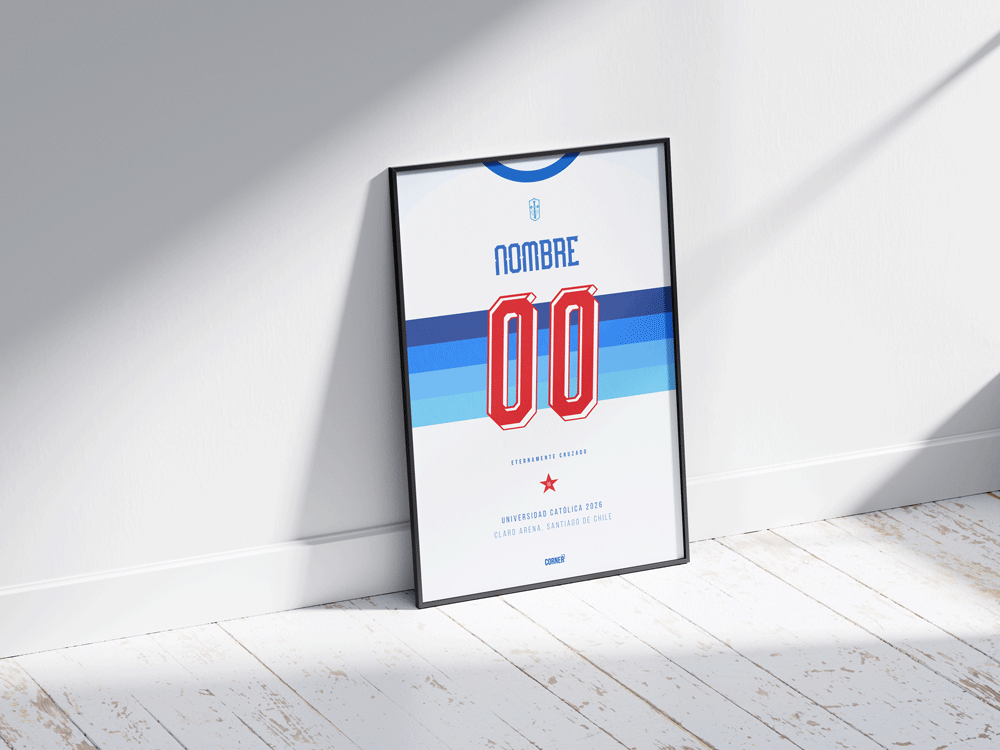 Cuadro personalizado camiseta Universidad Católica 2026