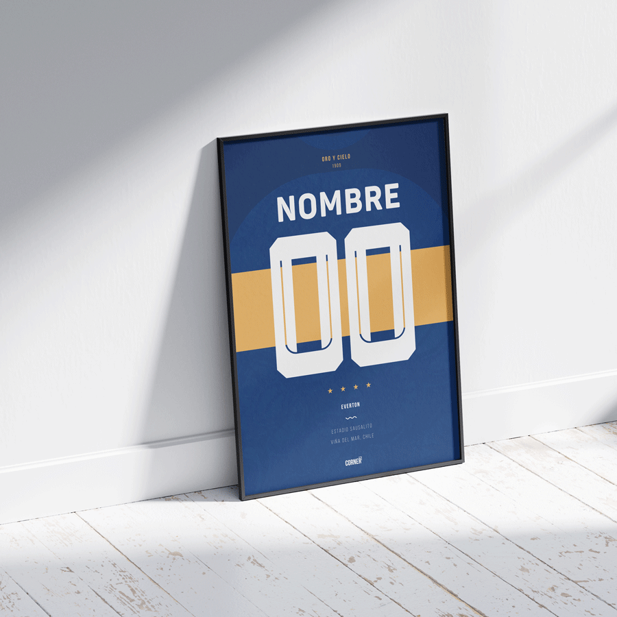 Cuadro personalizado camiseta Everton de Viña del Mar