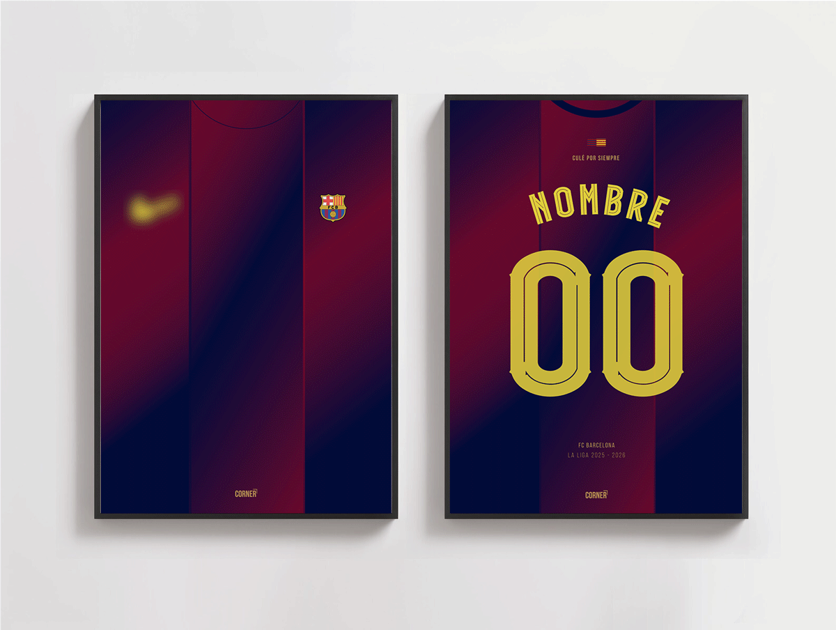Cuadro personalizado camiseta Barcelona 2026