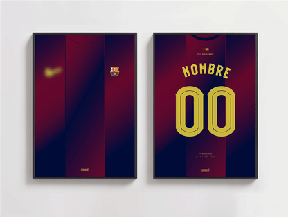 Cuadro personalizado camiseta Barcelona 2026