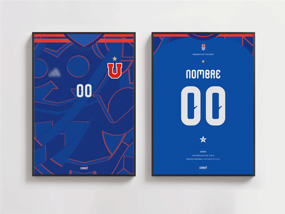 Cuadro personalizado camiseta Universidad de Chile 2026