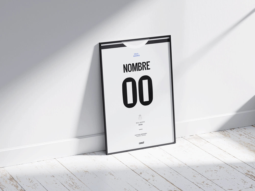 Cuadro personalizado camiseta Real Madrid 2026