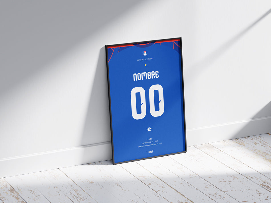 Cuadro personalizado camiseta Universidad de Chile 2026