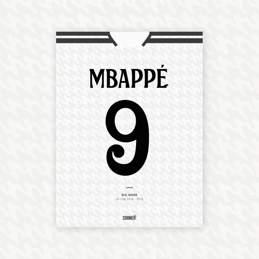 Cuadro camiseta Mbappé Real Madrid 2024/2025