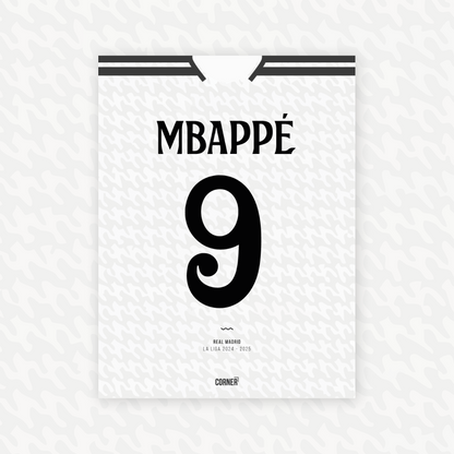 Cuadro camiseta Mbappé Real Madrid 2024/2025