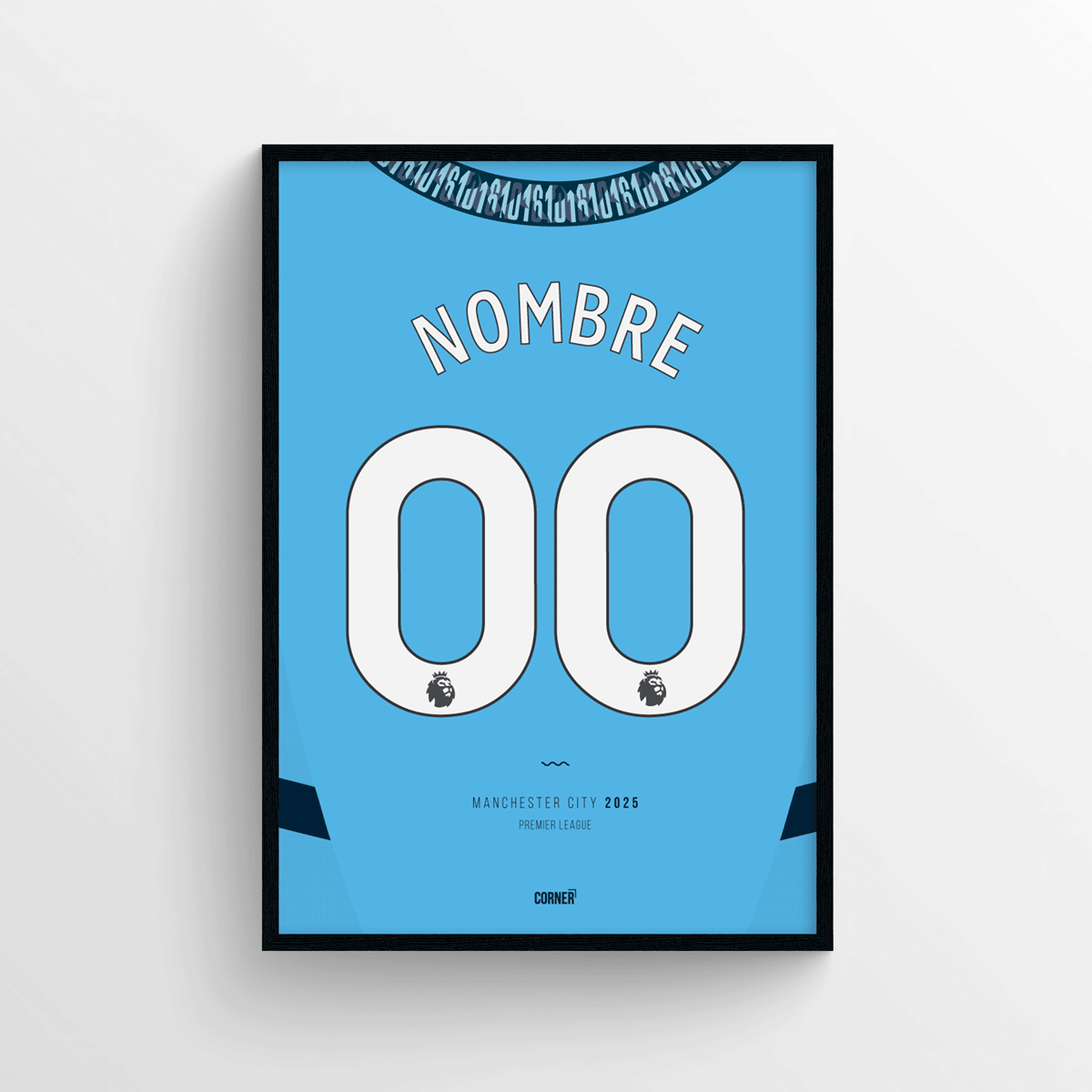 Cuadro personalizado camiseta Manchester City
