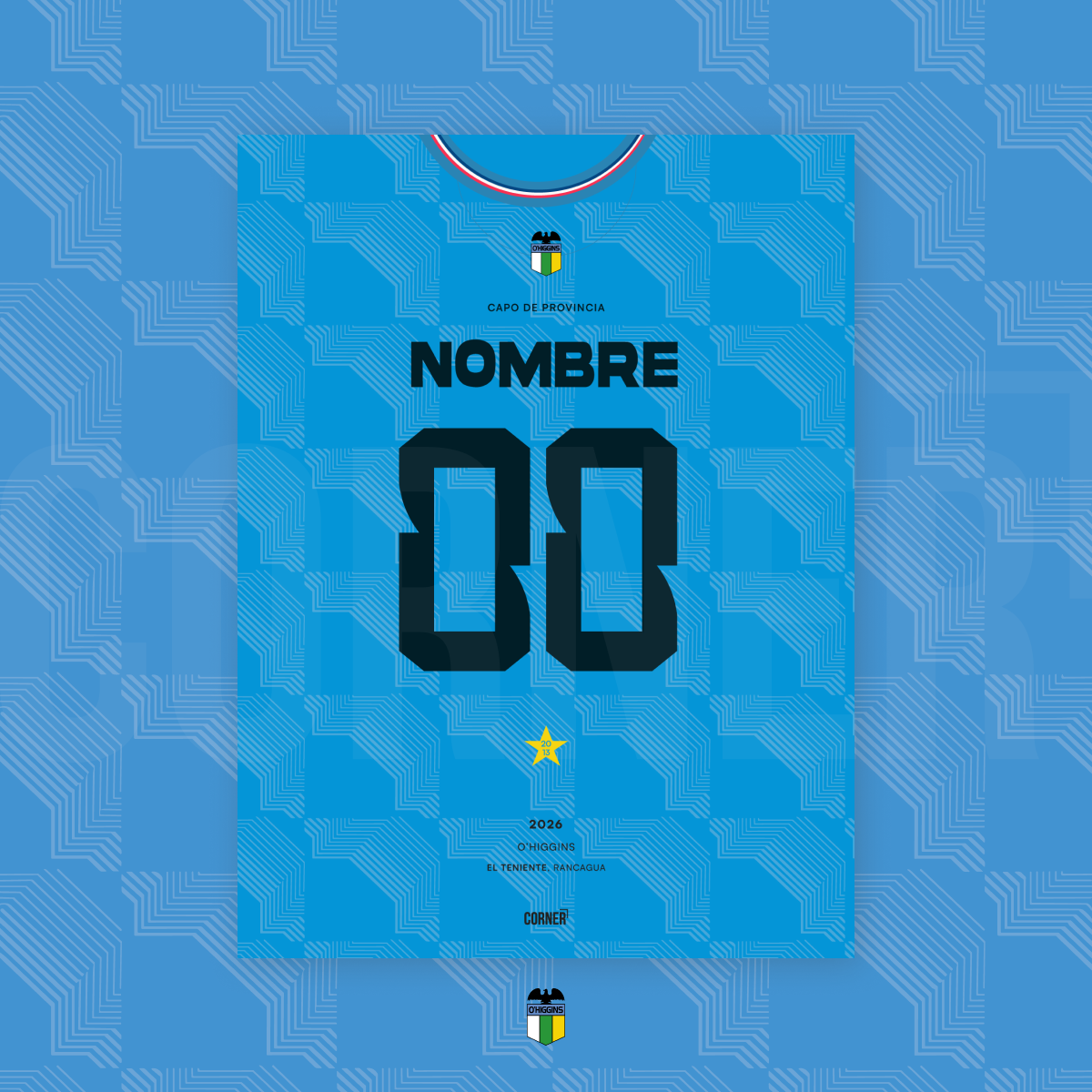 Cuadro personalizado camiseta O'higgins 2026