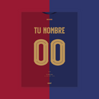 Cuadro personalizado camiseta Barcelona