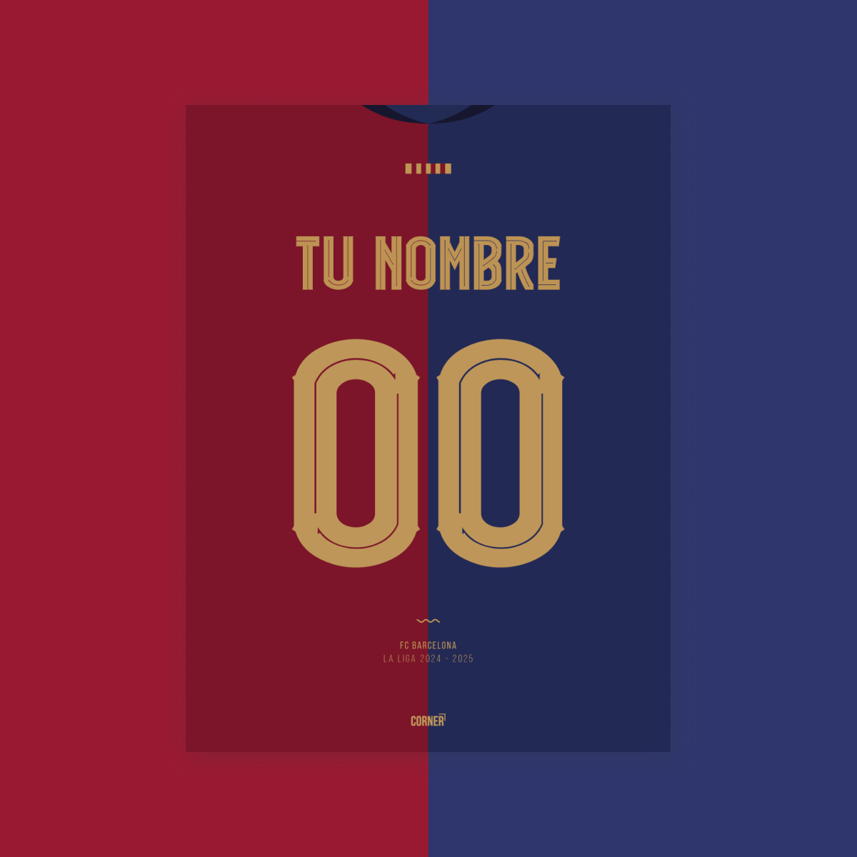 Cuadro personalizado camiseta Barcelona