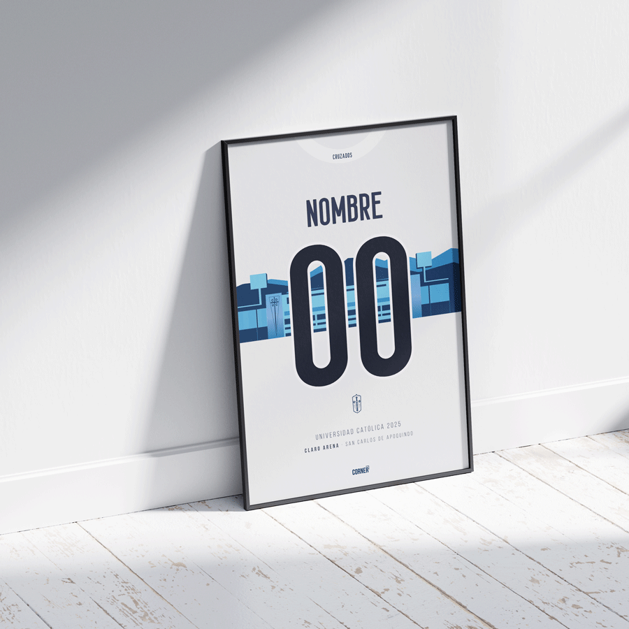 Cuadro personalizado camiseta Universidad Católica 2025