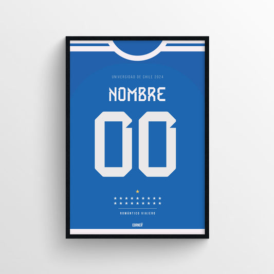 Cuadro camiseta personalizada Universidad de Chile 2024