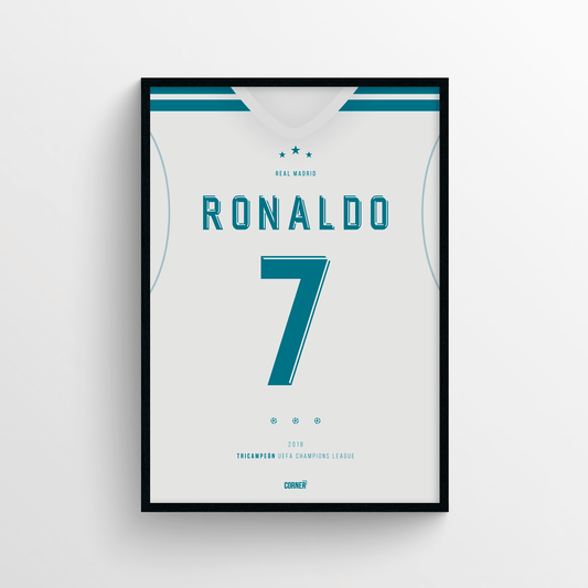 Cuadro camiseta Cristiano Ronaldo Real Madrid