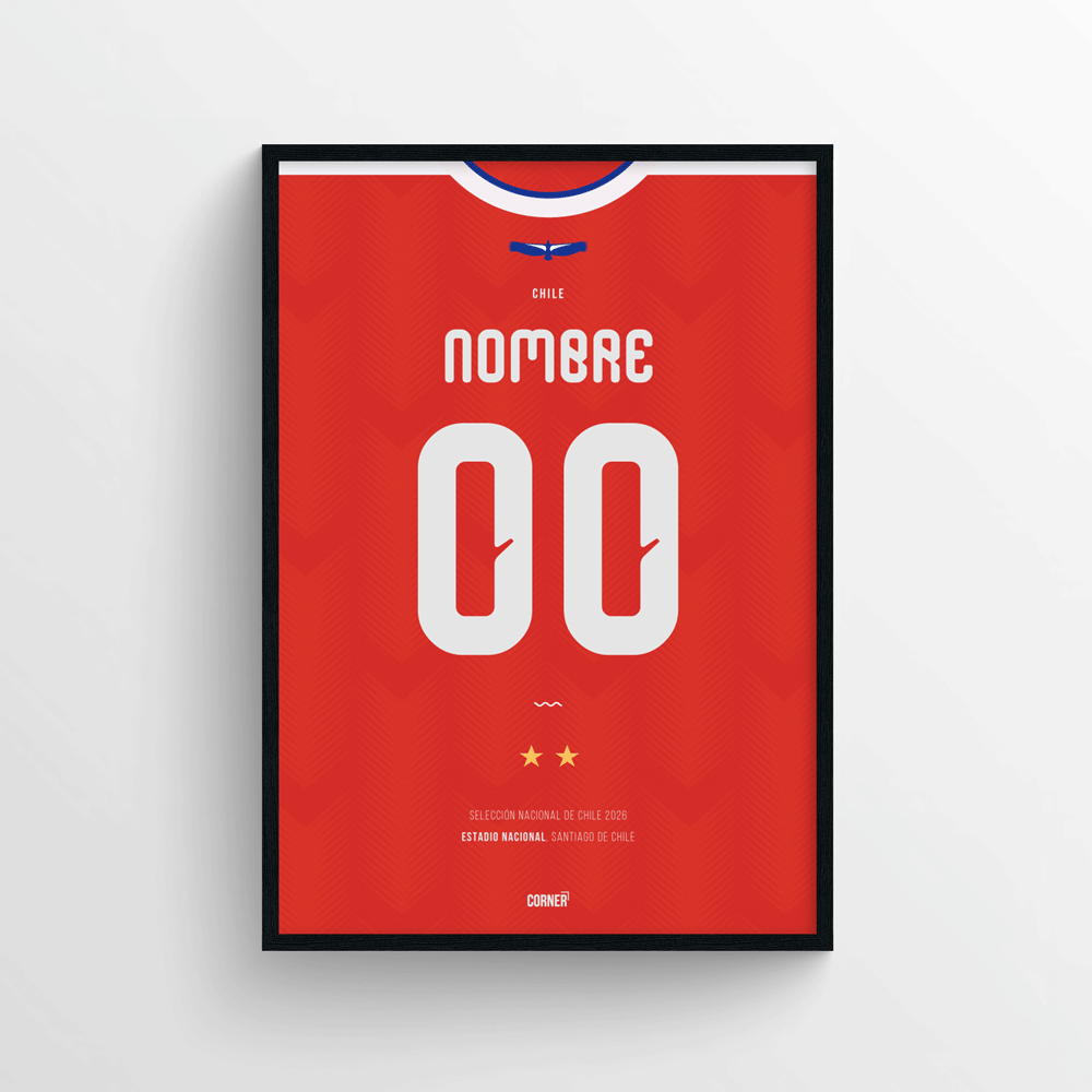 Cuadro personalizado camiseta Chile 2026