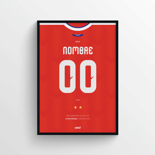 Cuadro personalizado camiseta Chile 2026