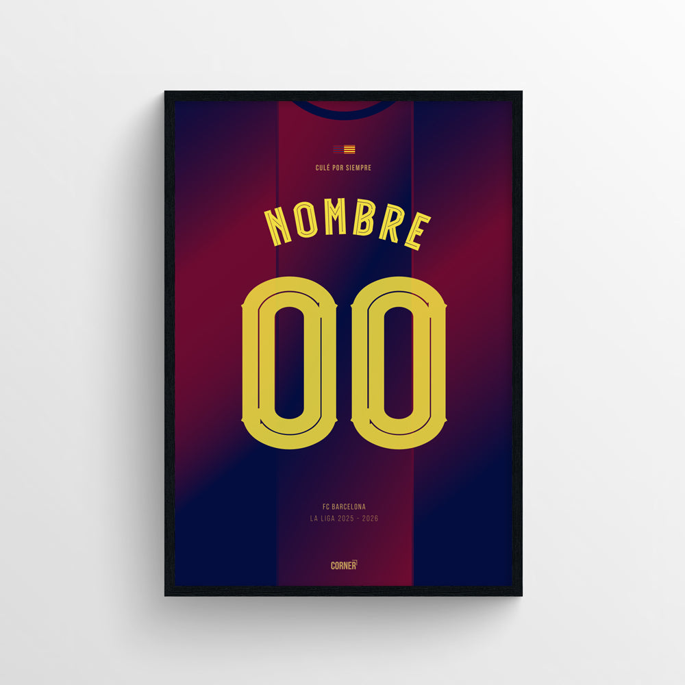 Cuadro personalizado camiseta Barcelona 2026