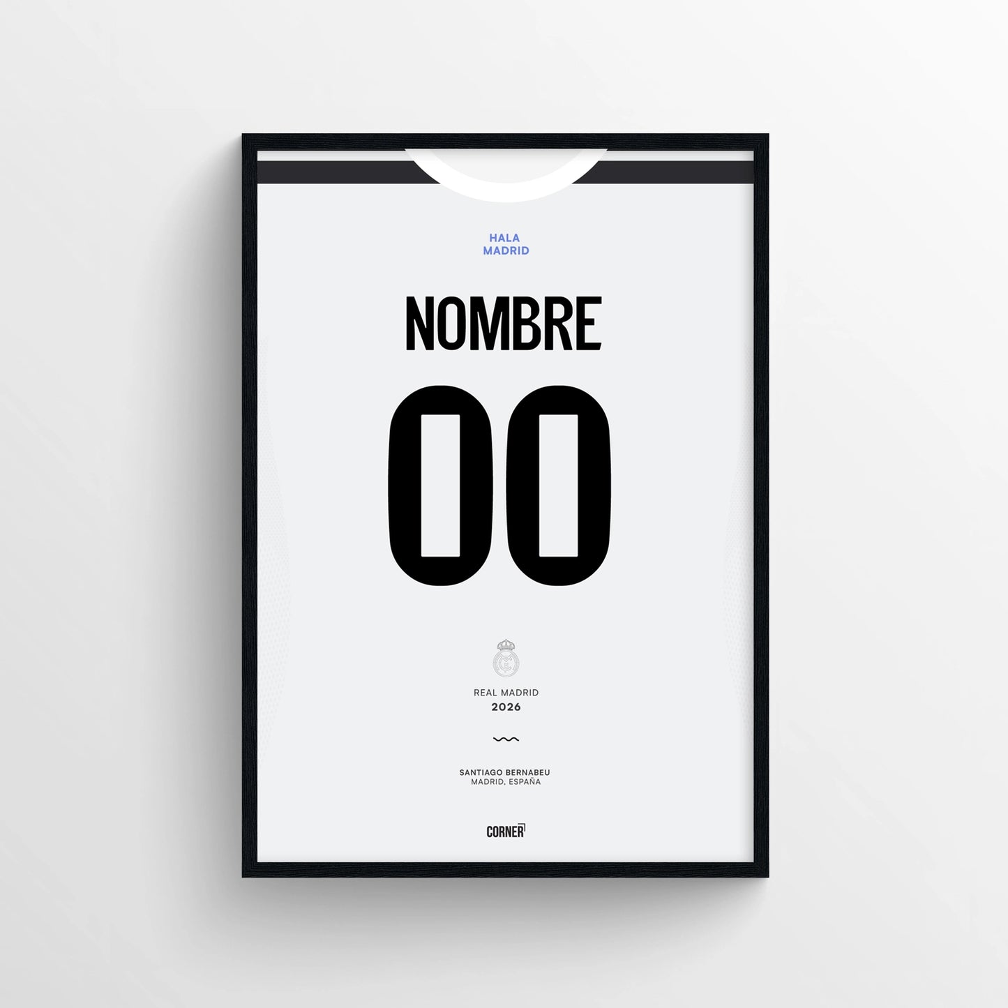 Cuadro personalizado camiseta Real Madrid 2026