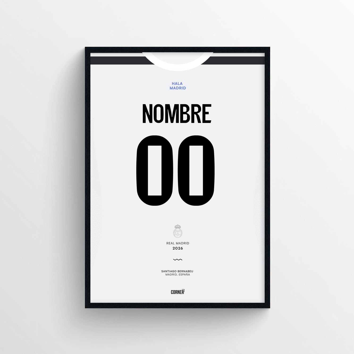 Cuadro personalizado camiseta Real Madrid 2026