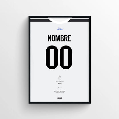 Cuadro personalizado camiseta Real Madrid 2026