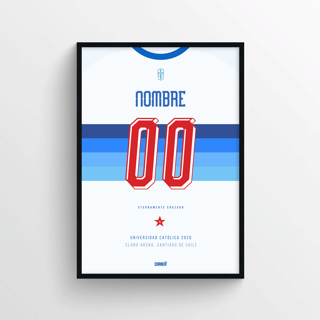 Cuadro personalizado camiseta Universidad Católica 2026