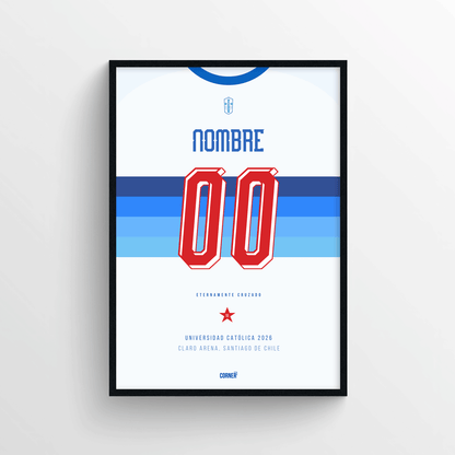 Cuadro personalizado camiseta Universidad Católica 2026