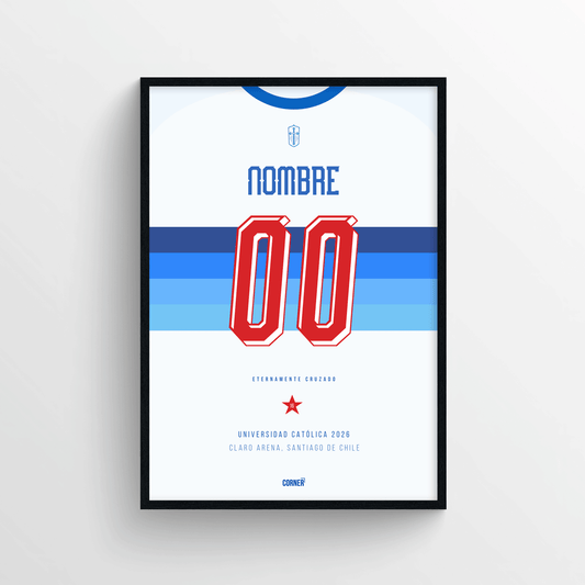Cuadro personalizado camiseta Universidad Católica 2026