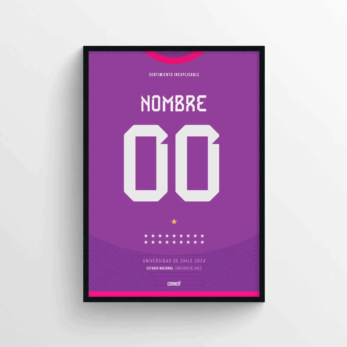 Cuadro camiseta personalizada Universidad de Chile 2024