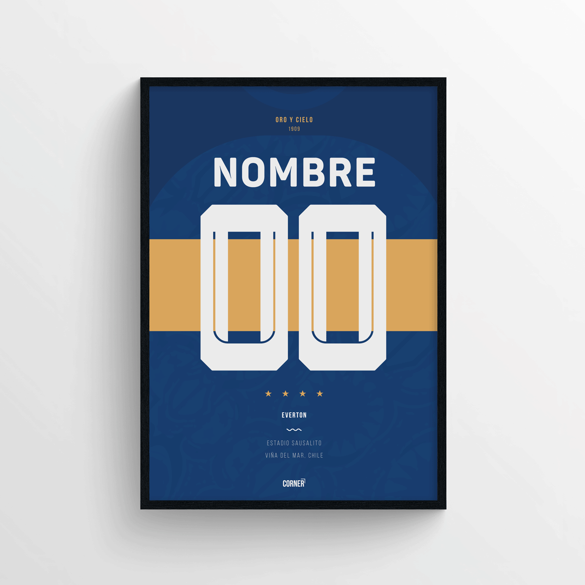 Cuadro personalizado camiseta Everton de Viña del Mar