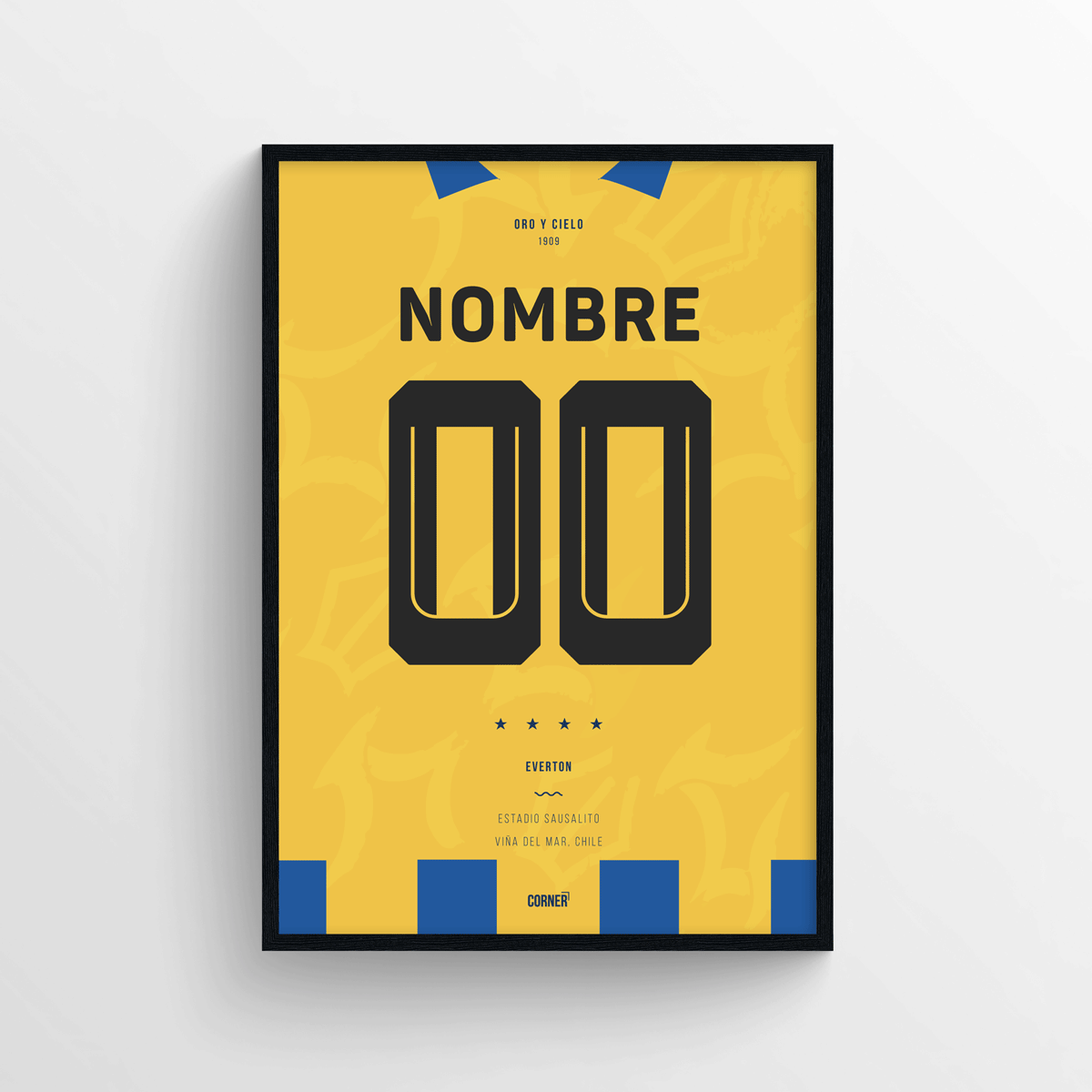 Cuadro personalizado camiseta Everton de Viña del Mar