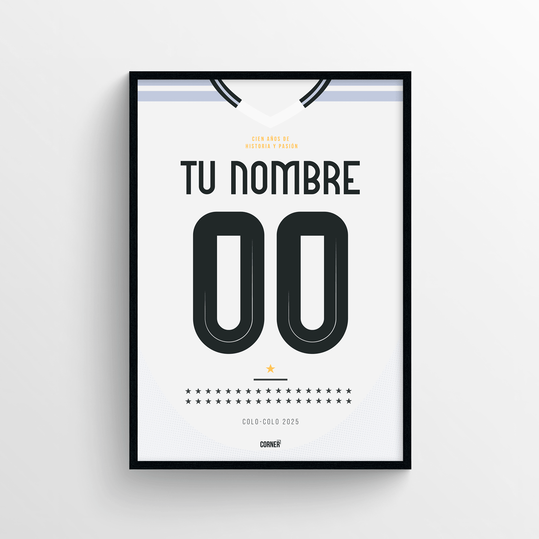 Cuadro personalizado camiseta Colo-Colo 2025