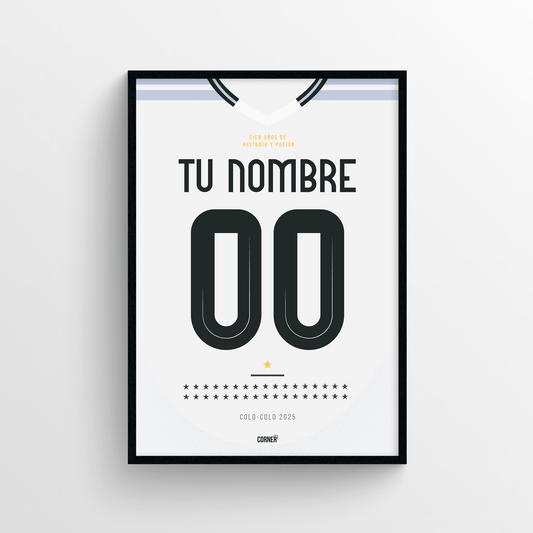 Cuadro personalizado camiseta Colo-Colo 2025